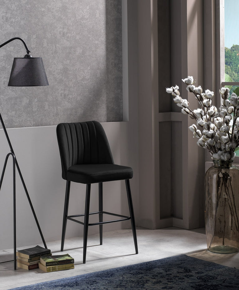 kalune design-set van 4 barstoelen katie-zwart--polyester-stoelen & fauteuils-meubels2