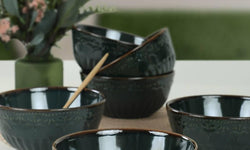 hermia-set van 6 kommen charles keramiek-donkergroen--keramiek-servies-koken & tafelen3