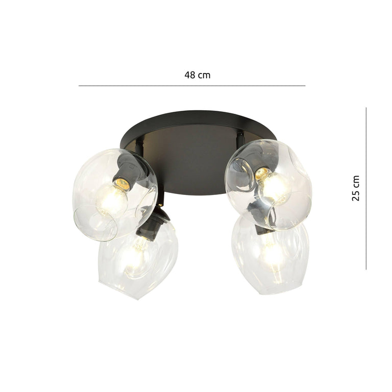 naduvi collection-4-lichts spot flow-transparant--glas-binnenverlichting-verlichting4