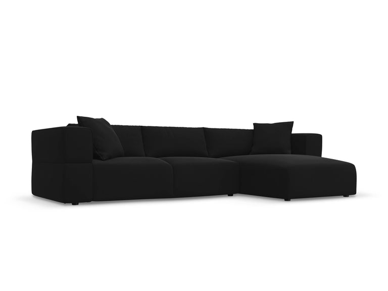 milo casa-hoekbank esther rechts velvet-zwart--velvet-banken-meubels_7998862