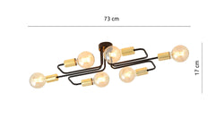 naduvi collection-6-lichts plafondlamp veken premium-goudkleurig--glas-binnenverlichting-verlichting4