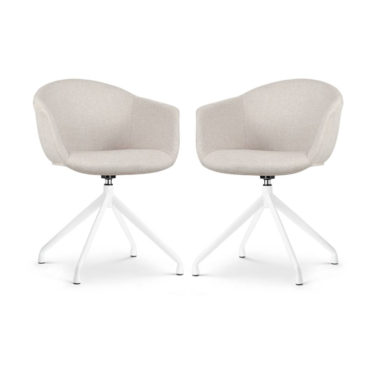 Set van 2 eetkamerstoelen Nola-Otis draaibaar