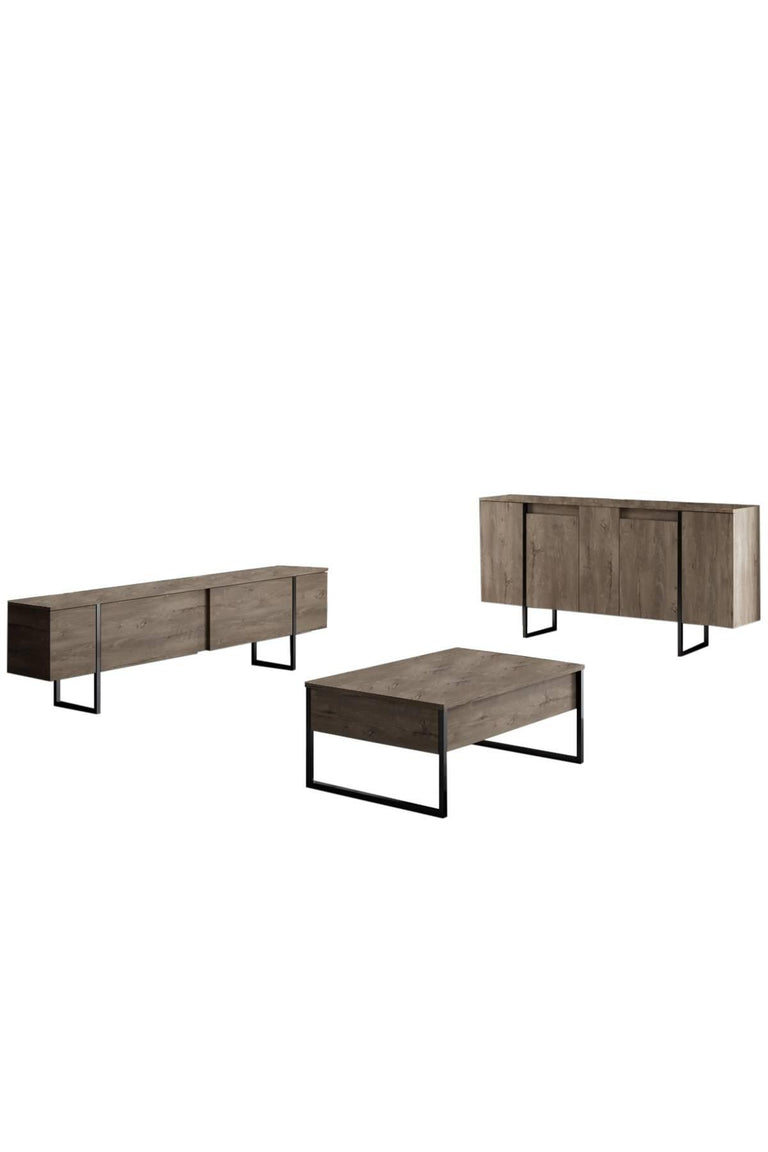 kalune-design-3-delige-woonkamersetgizli-bruin-spaanplaat-kasten-meubels_8107491