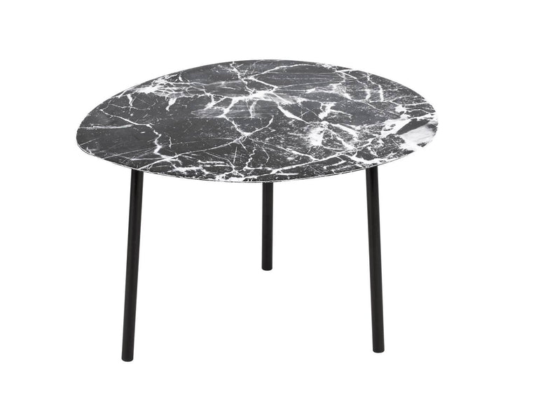 Bijzettafel Ovoid marmer look