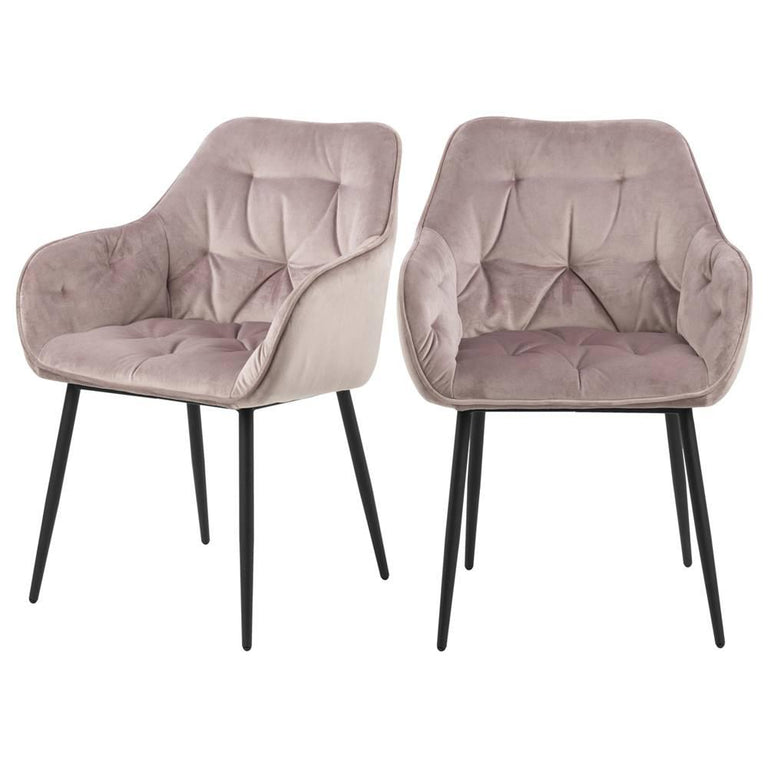 naduvi-collection-eetkamerstoel-harvey velvet-lichtroze-velvet-stoelen-& fauteuils-meubels5