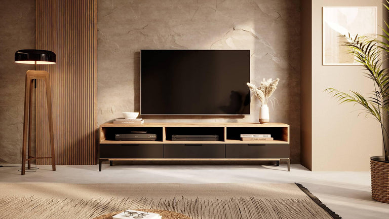 naduvi-collection-tv-meubel-rikke met verlichting-zwart-eikenfineer-kasten-meubels7