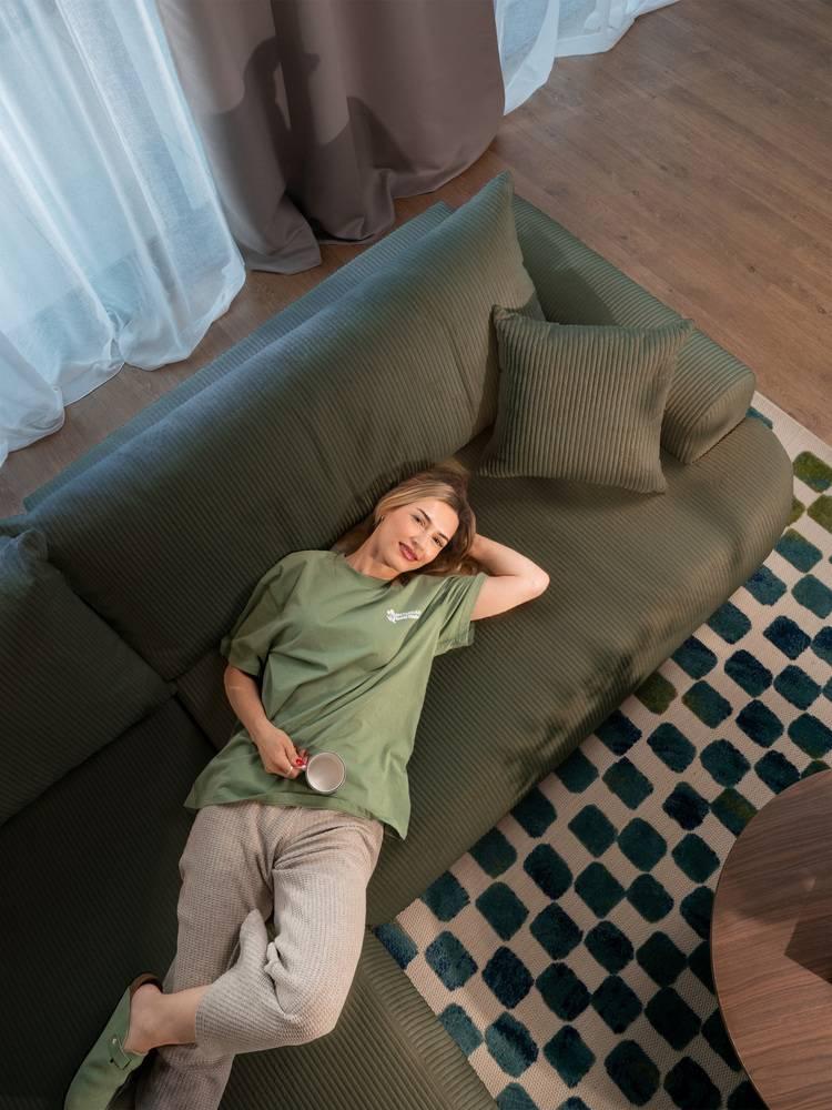 Hoekslaapbank Philipa ribstof links