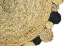 bakero-vloerkleed-rive-hoogpolig-naturel-zwart-120x120x1-jute-vloerkleden-vloerkleden-woontextiel2