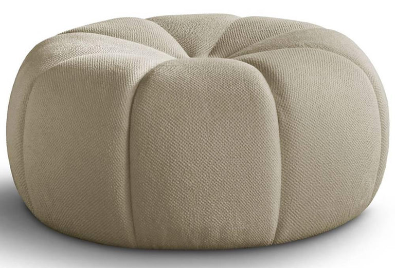 Fauteuil met poef Plush