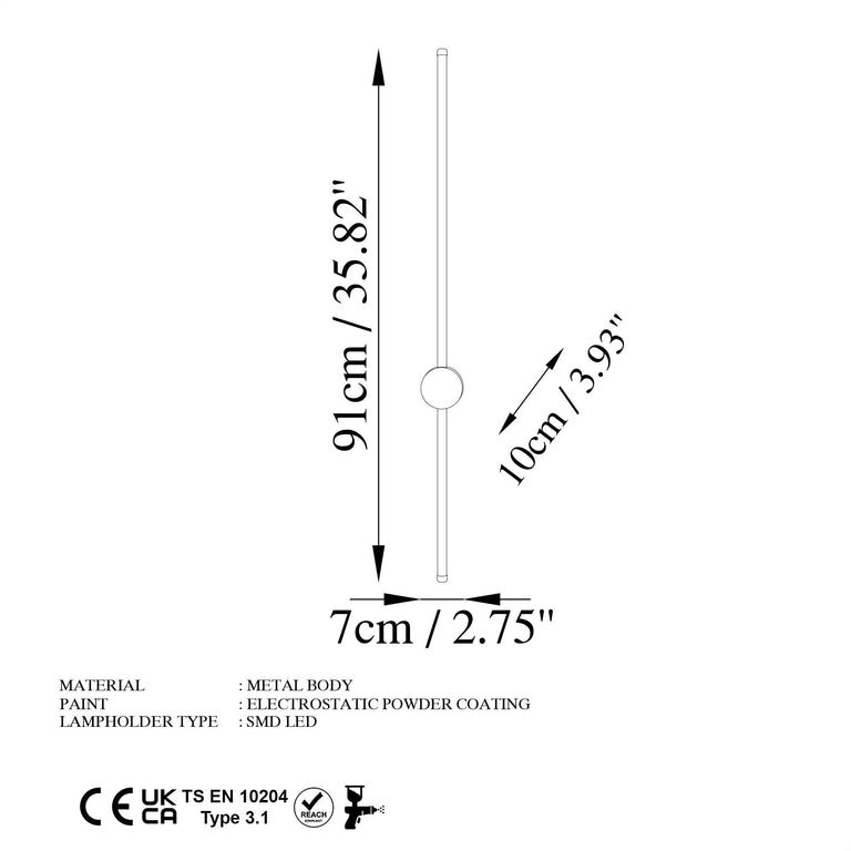 Wandlamp Sword