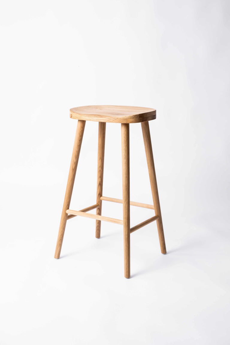 Barkruk Bulky eikenhout