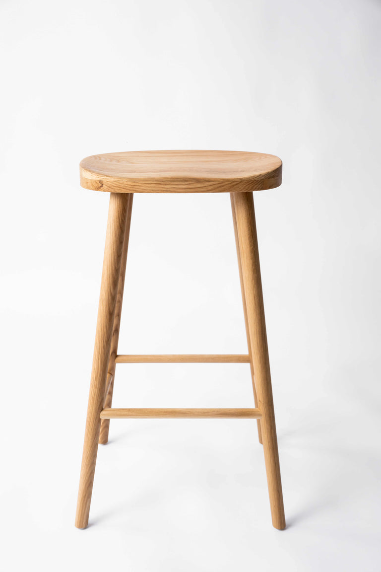 Barkruk Bulky eikenhout
