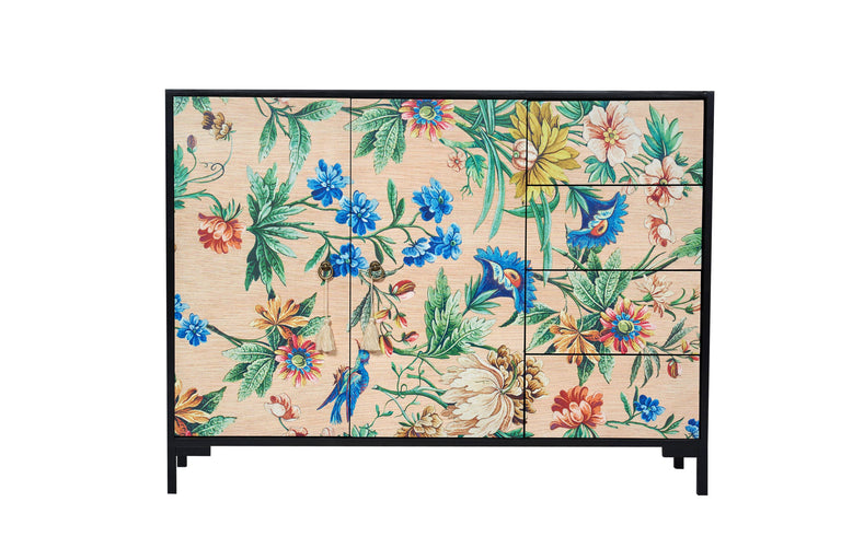 Dressoir Matteo Beige Flowers