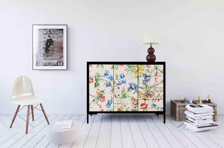 Dressoir Matteo Beige Flowers