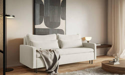 Umbras 3-zitsbank chenille met opbergruimte