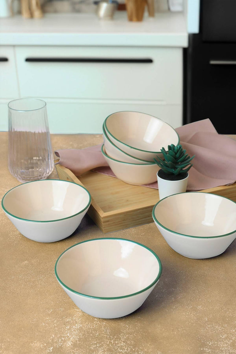 Set van 6 kommen Wurly keramiek