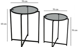 Bijzettafel Alva set van 2