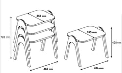 Bijzettafel Paris set van 3