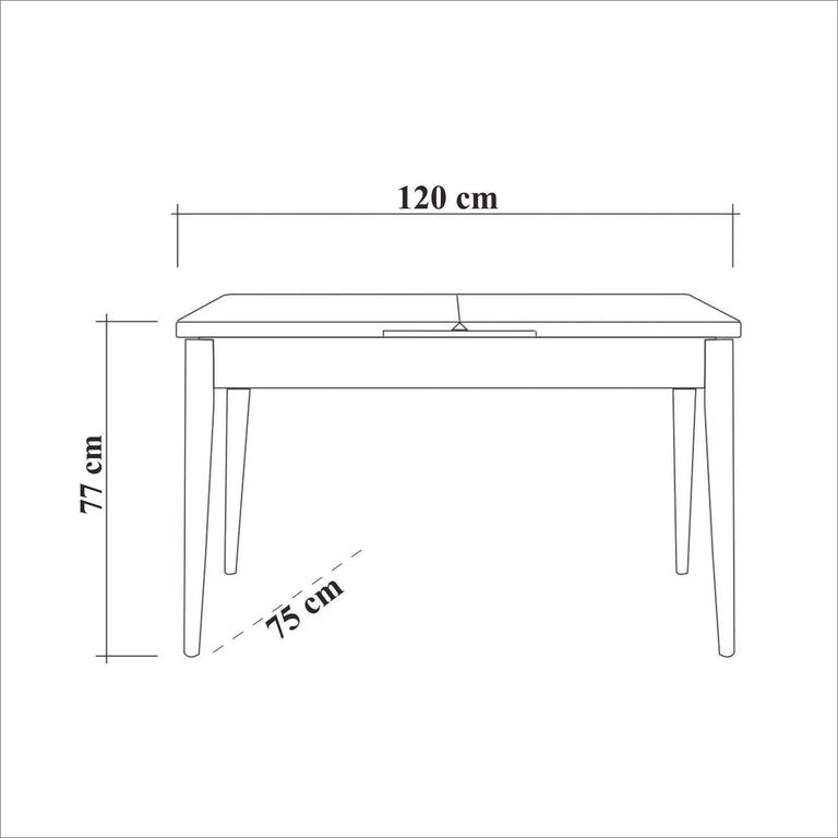 Eettafel Santiago uitschuifbaar
