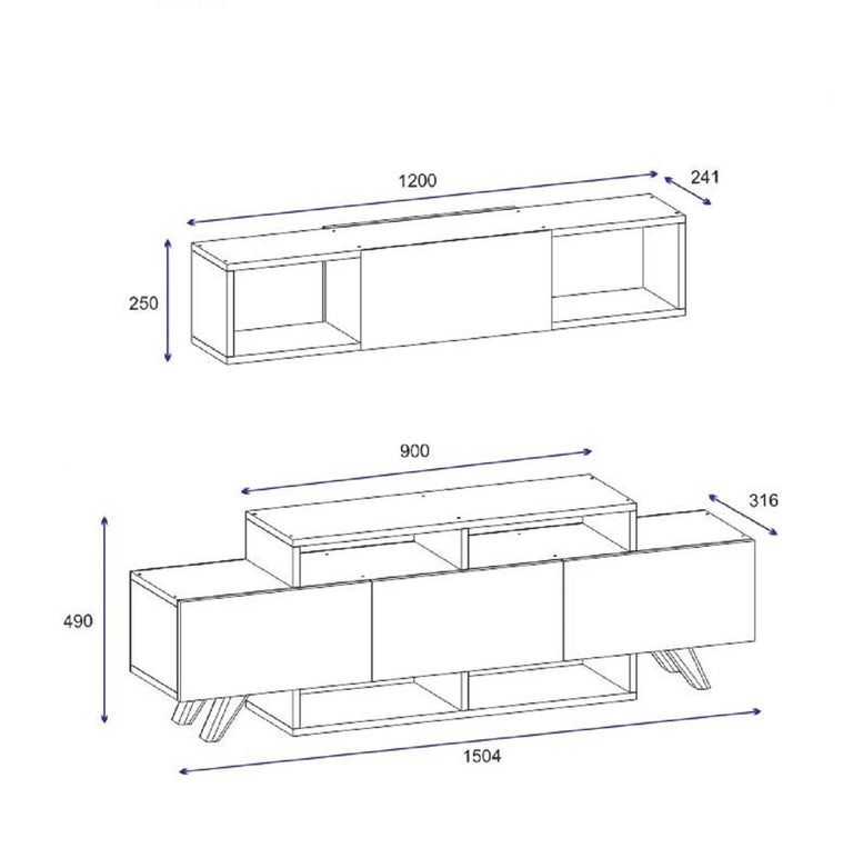 kalune-design-tv-meubel-tacey-met-wandplank-zwart-150x31-6x49-spaanplaat-kasten-meubels6