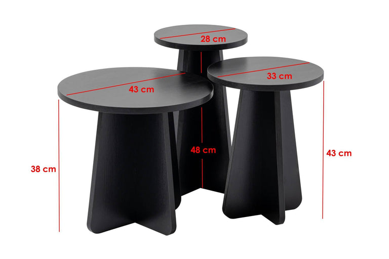 Lume bijzettafel set van 3