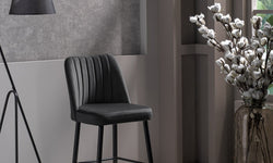 kalune design-set van 4 barstoelen katie-donkergrijs--polyester-stoelen & fauteuils-meubels2