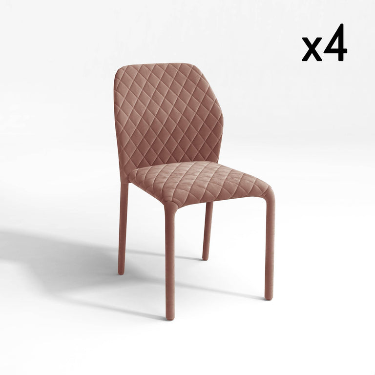 sia-home-set-van4eetkamerstoelen otto velvet stapelbaar-roze-velvet-(100% polyester)-stoelen- fauteuils-meubels1
