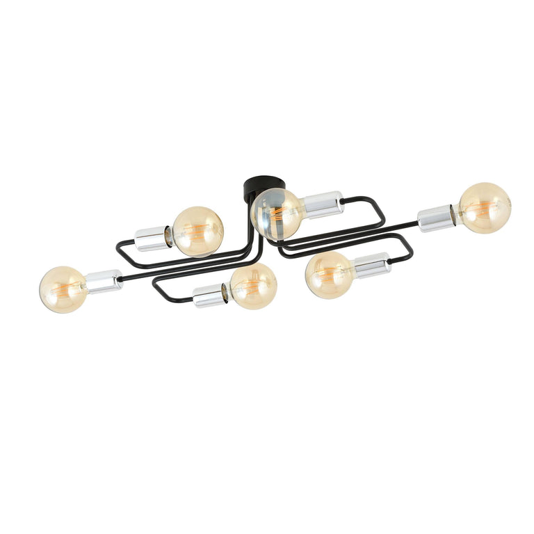 naduvi collection-6-lichts plafondlamp veken premium-zilverkleurig--glas-binnenverlichting-verlichting2