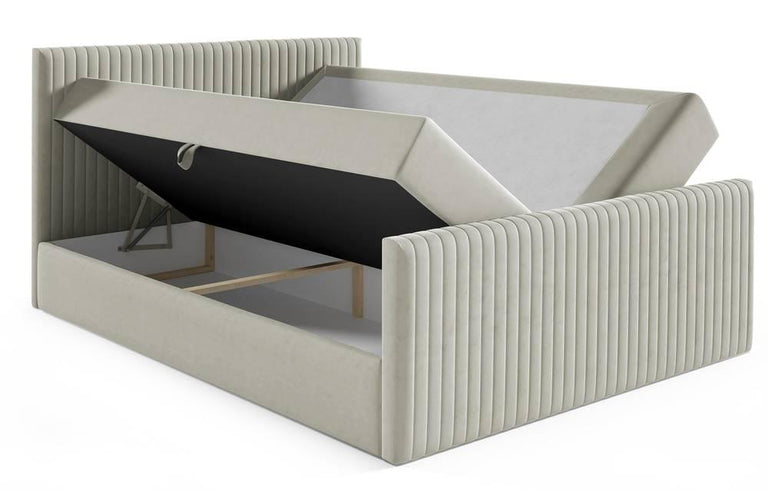 Boxspring Pinehill velvet 140 x 200 cm met opbergruimte