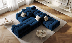 Modulaire 3-zitsbank Tropea links velvet