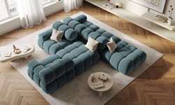 Modulaire 3-zitsbank Tropea links velvet