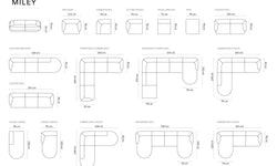 5-zits hoekbank Miley velvet