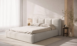 Bedframe met opbergvak Simon 140x200 bouclé