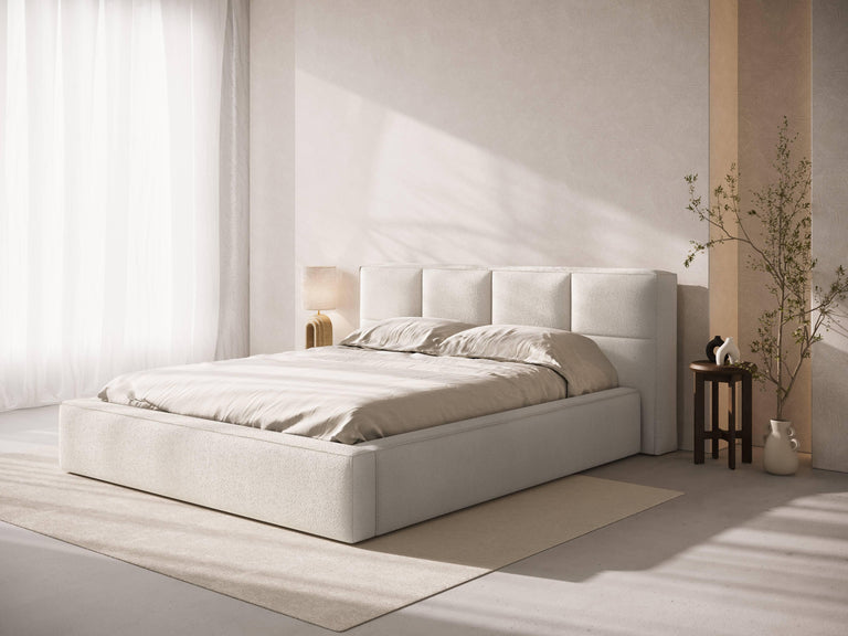 Bedframe met opbergvak Simon 140x200 bouclé