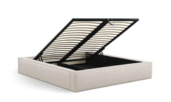 Bedframe met opbergvak Simon 140x200 bouclé