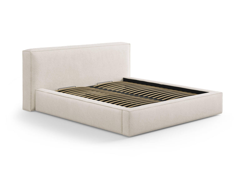 Bedframe met opbergvak Simon 140x200 bouclé