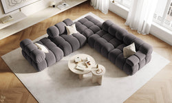 Modulair-hoekelement Tropea rechts velvet