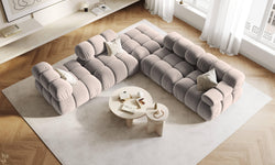 Modulair-hoekelement Tropea rechts velvet