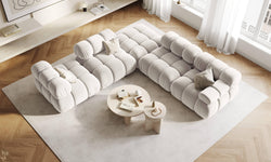 Modulair-hoekelement Tropea rechts velvet