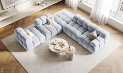 Modulair-hoekelement Tropea rechts velvet