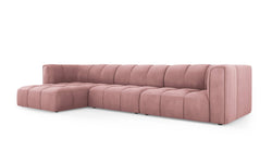 Hoekbank Francesca chenille links 5-zits