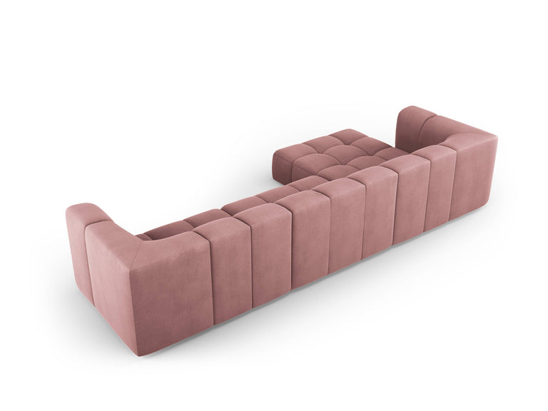 Hoekbank Francesca chenille links 5-zits