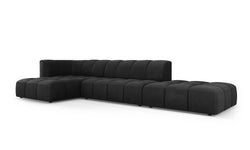 Hoekbank Francesca chenille links 5-zits