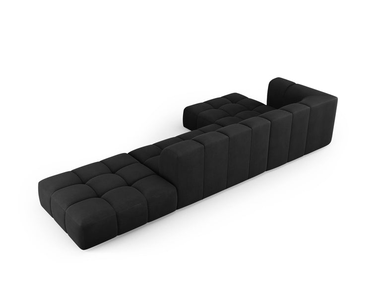 Hoekbank Francesca chenille links 5-zits