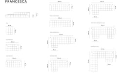 Hoekbank Francesca chenille rechts 5-zits