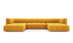 Panoramische bank Francesca velvet 5-zits