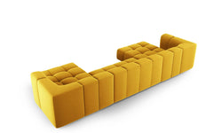 Panoramische bank Francesca velvet 5-zits