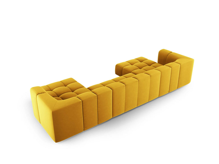 Panoramische bank Francesca velvet 5-zits