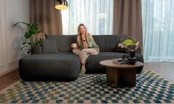 Hoekslaapbank Philipa ribstof links