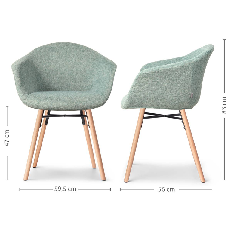 Set van 2 eetkamerstoelen Nena-Otis
